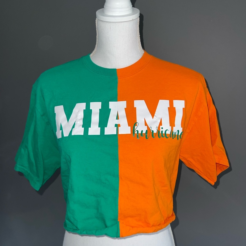 2 color miami crop top size medium